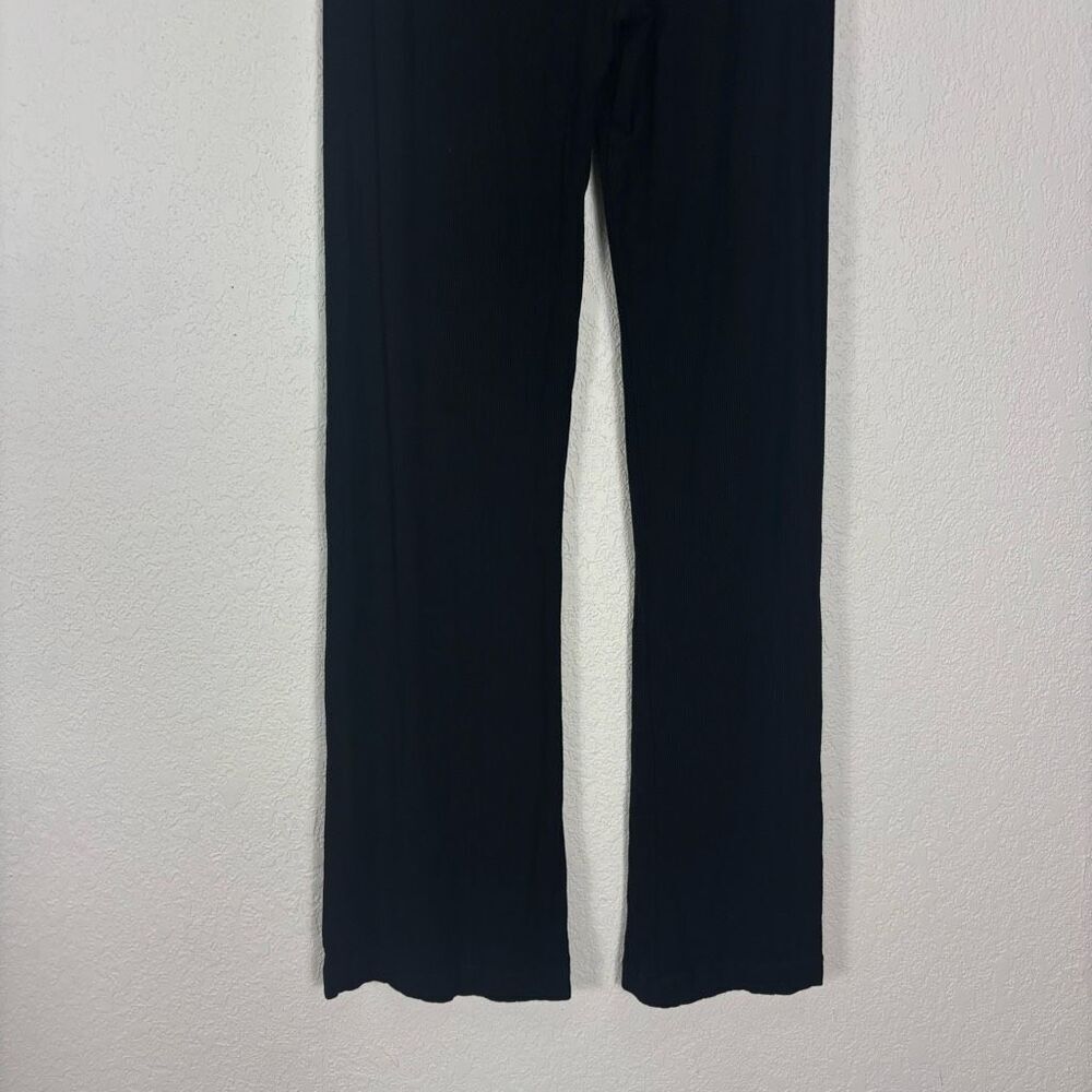Skims Black Ribbed Loose Flare Pants Women's Size XS - Picture 6 of 10